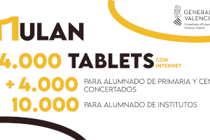 Marzà: “Aumentamos a 14.000 las tabletas con Internet para llegar al alumnado más vulnerable de Primaria y de centros concertados”