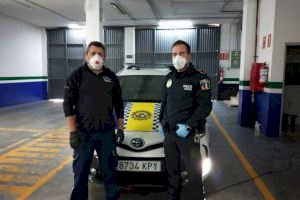 Los coches de la Policía Local de Burjassot se limpian y desinfectan con ozono