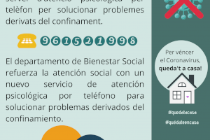 Manises reforça l'ajuda social amb un servei telefònic d'atenció psicològica