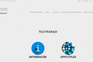 La web de la Mancomunitat Camp de Túria posa a disposició de treballadors i empreses un apartat de teletreball