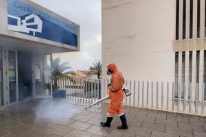 El  Centro Social Calvari se desinfecta mediante “termonebulización”  por una empresa nuciera