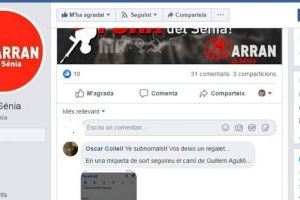 Compromís pide la expulsión de un edil del PP en Càlig por "desear el asesinato a los jóvenes de Arran"