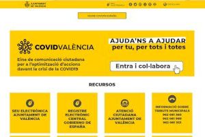 El Ayuntamiento de Valencia lanza una herramienta online de comunicación con la ciudadanía para optimizar las acciones contra el Covid-19