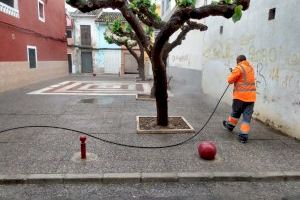 Alzira continua amb la neteja de carrers, places voreres i contenidors