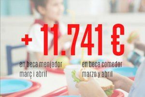 L'Ajuntament de Teulada Moraira destina 11.741€ a les famílies amb beques parcials de menjador