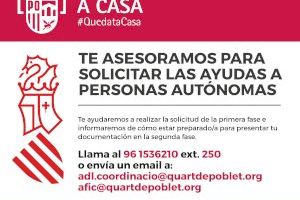 El Ayuntamiento de Quart de Poblet atiende a casi un centenar de personas autónomas desde la declaración del Estado de Alarma