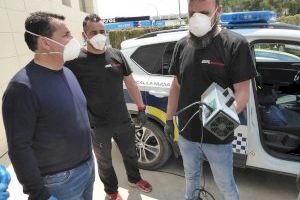 Un taller nuciero desinfecta los coches policía con “ozono” de forma gratuita