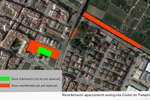 Comencen els treballs en l'aparcament de Ciutat de Pamplona per a acollir les aules prefabricades del CEIP Carrasquer
