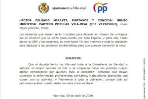 El PP de Vila-real celebra que l'Ajuntament accepte la seua petició de fer test a la Policia Local