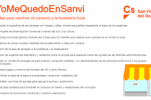 Ciudadanos presenta el plan ‘YoMeQuedoEnSanvi’ con medidas de apoyo a la hostelería y al comercio local
