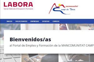 La Mancomunitat Camp de Túria y el Ayuntamiento de Loriguilla firman un acuerdo de colaboración para utilizar el Portal de Empleo