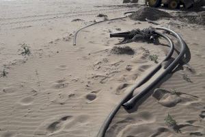Avancen els treballs de reparació de les platges afectades pel temporal Gloria