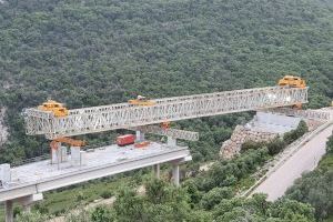 Avanzan los viaductos de la N-232 en el Puerto de Querol en Morella