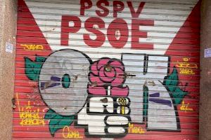 Ataque vandálico con excrementos a una sede del PSOE de Valencia