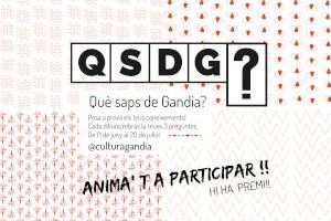 L’Ajuntament posa en marxa el concurs de cultura “Qué sabem de Gandia (QSDG)?”