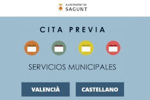 El Ayuntamiento de Sagunto pone a disposición de la ciudadanía el servicio de Agendas de Cita Previa en la web municipal