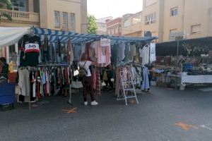 Los mercados exteriores de Sagunto continúan celebrándose en Sagunto bajo estrictas medidas de seguridad e higiene