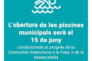 Oliva reobrirà les piscines municipals el pròxim 15 de juny, si passa a la Fase 3 de la desescalada