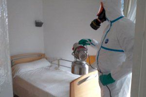 Archivo desinfección en una residencia de mayores valenciana