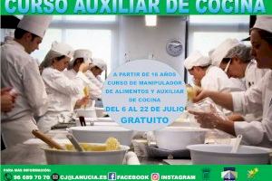 Curso gratuito de “Auxiliar de Cocina” para jóvenes desemplead@s de La Nucía