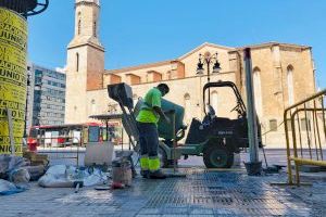 Comencen les obres de conversió en zona de vianants de la plaça de Sant Agustí