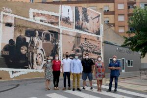 L’Alcora concluye la puesta en valor de la báscula municipal con la realización de un mural artístico