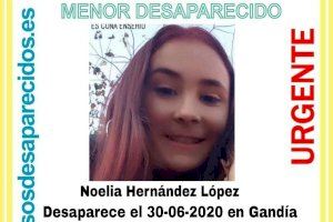Cartel para encontrar a la joven desaparecida en Gandia