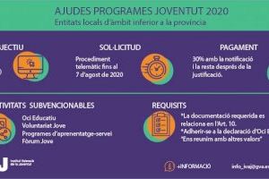 El IVAJ convoca ayudas a entidades locales para desarrollar actividades del programa de juventud durante el año 2020