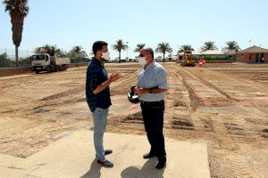 Iniciadas las obras de pavimentación y asfaltado del  aparcamiento de la avenida Mediterráneo de Sagunto