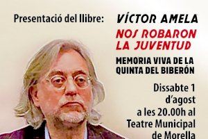 Víctor Amela presenta el libro "Nos robaron la juventud" en Morella