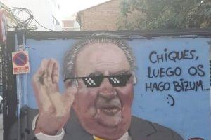 Els grafitis de València s'actualitzen: ara amb l'eixida del rei emèrit d'Espanya