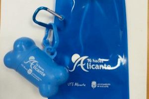 El Ayuntamiento de Alicante y la UTE distribuyen un kit gratuito de limpieza para los dueños de mascotas