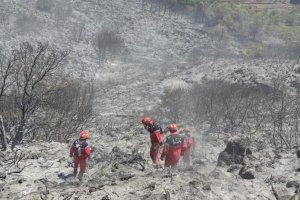 Estabilitzat però no controlat l'incendi de la Vall de Gallinera, que ha arrasat més de 160 hectàrees
