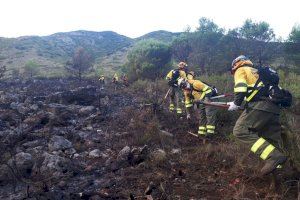 Extinción terrestre del incendio de la Vall de Gallinera