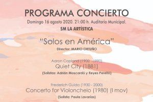 El concierto de este domingo de la Artística dentro del programa “Con seguridad Conciertos” se realizará en el Auditorio Municipal a las 21hs