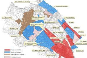 Mapa de distribución de agua en Paterna