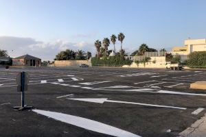 Finalitzen les obres d'asfaltat i senyalització de l'aparcament de la platja del Port de Sagunt