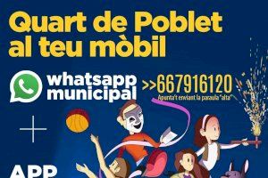 Más de un millar de vecinos de Quart de Poblet ya son usuarias del servicio de Whatsapp municipal