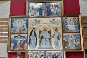 La parroquia San Francisco de Asís de Cullera finaliza el retablo mayor después de 16 años