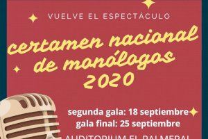 Vuelve en septiembre el Certamen de Monólogos 2020