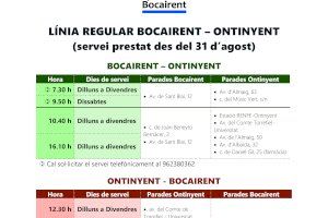 Bocairent recupera el servicio de autobús diario a Ontinyent