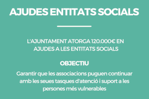 L'Ajuntament atorga 120.000€ en ajudes a les entitats socials