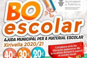 Xirivella abre plazo de solicitud del Bono Escolar 2020/21