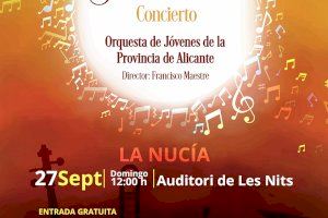 Concierto al aire libre y gratuito de la Orquesta de Jóvenes de Alicante este domingo