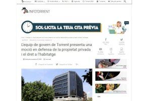 Compromís per Torrent acusa a PSOE-Cs d’usar la web municipal per a promocionar els seus partits polítics.