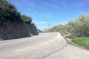 La Diputació millora la seguretat en el tram més perillós de la carretera de La Font d'en Carròs a Oliva