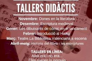 La Biblioteca Valenciana ofereix tallers literaris per a escolars de manera presencial i en línia