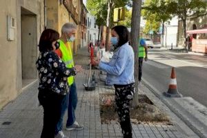 Ontinyent millora els escocells i voreres del carrer Tirador dins del pla "Tornem Junts"
