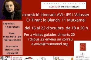 L’IES L’Allusser de Mutxamel acollirà l’exposició itinerant de l’AVL dedicada a Carmelina Sánchez-Cutillas com a escriptora de l’any 2020-2021