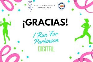 La Asociación de Parkinson Gandia Safor recibe 1.250 euros a través de las donaciones de la I Run for Parkinson Digital